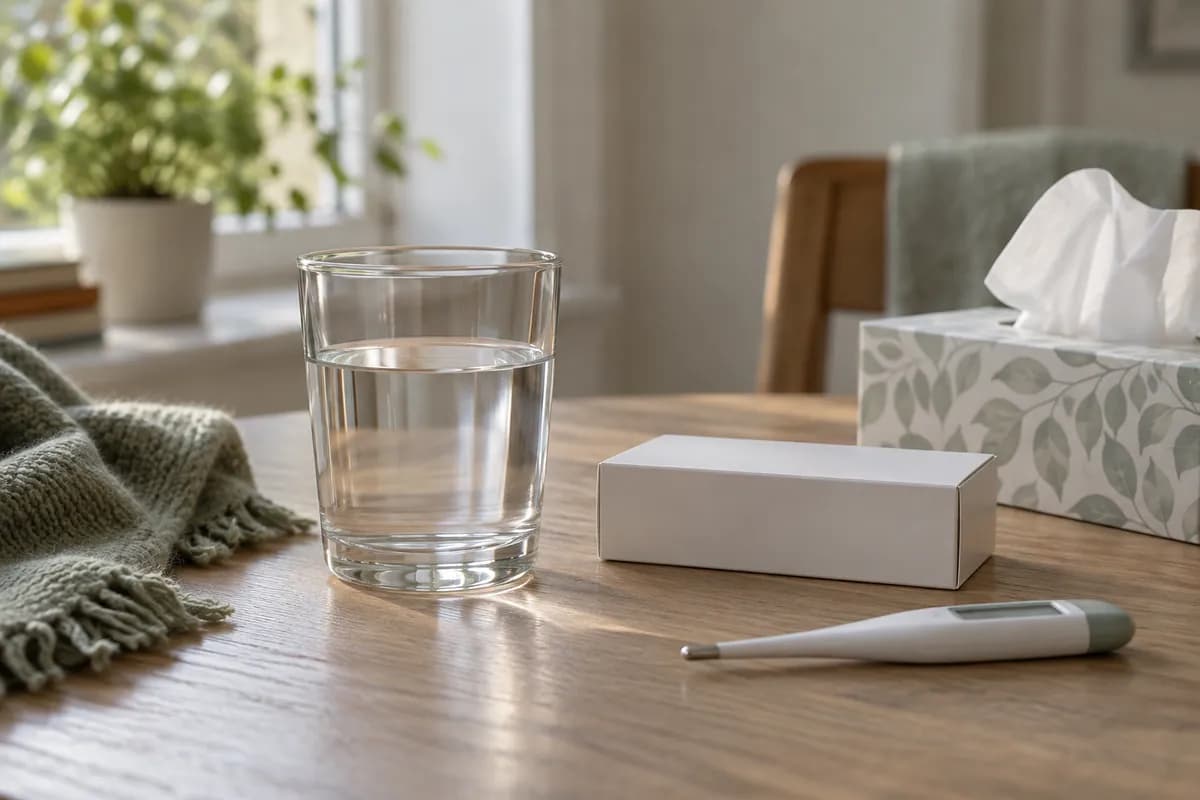 Everyday healthcare items representing common bacterial infection treatment