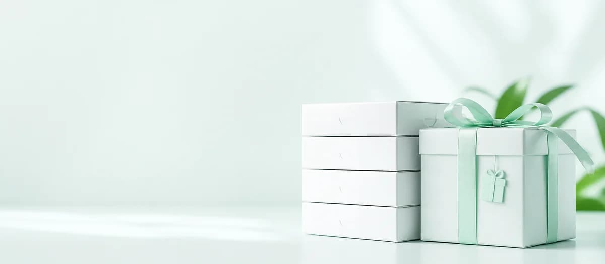 Four boxes with an additional gift box