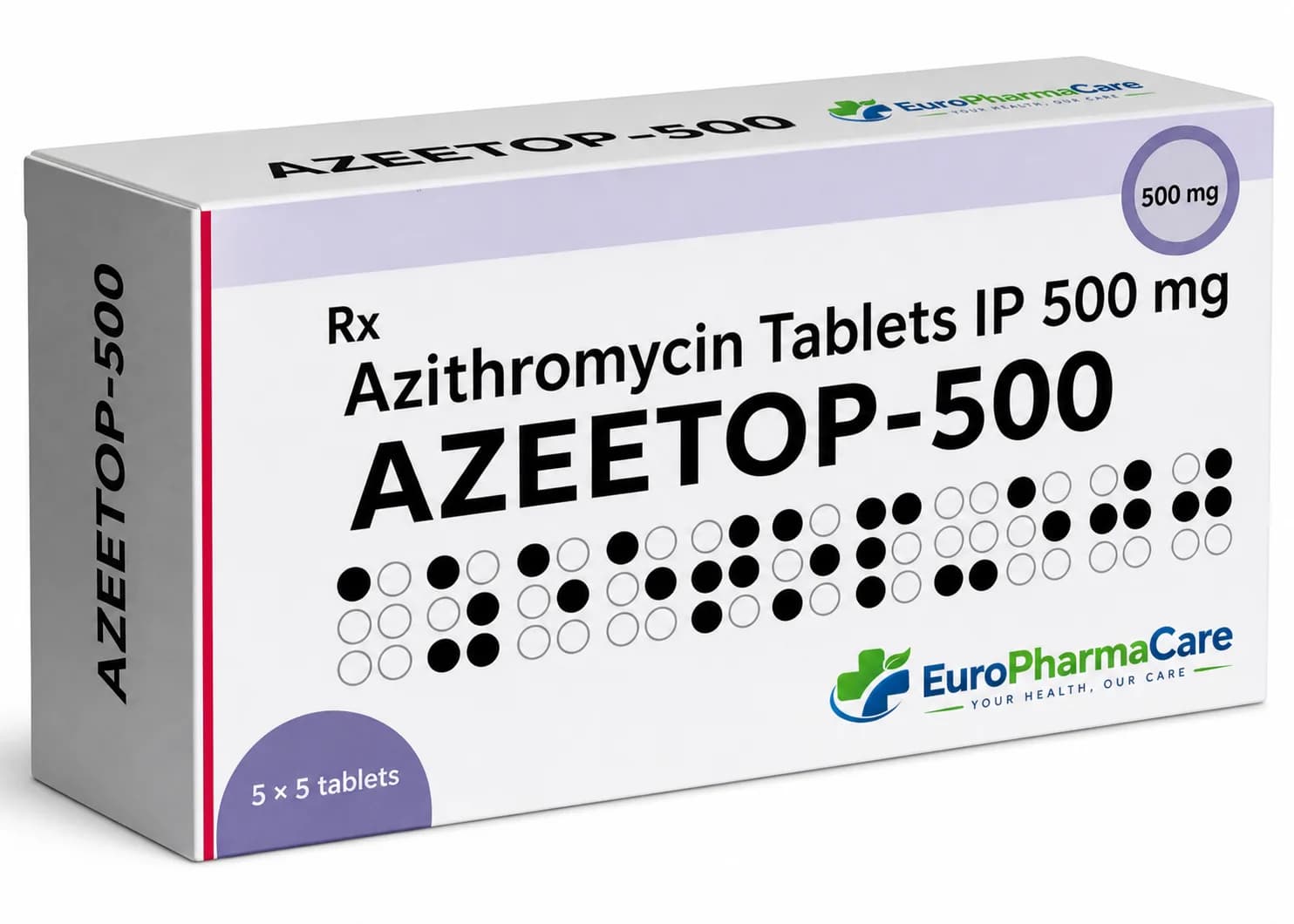 Azitromycine Azeetop 500mg medicine packaging