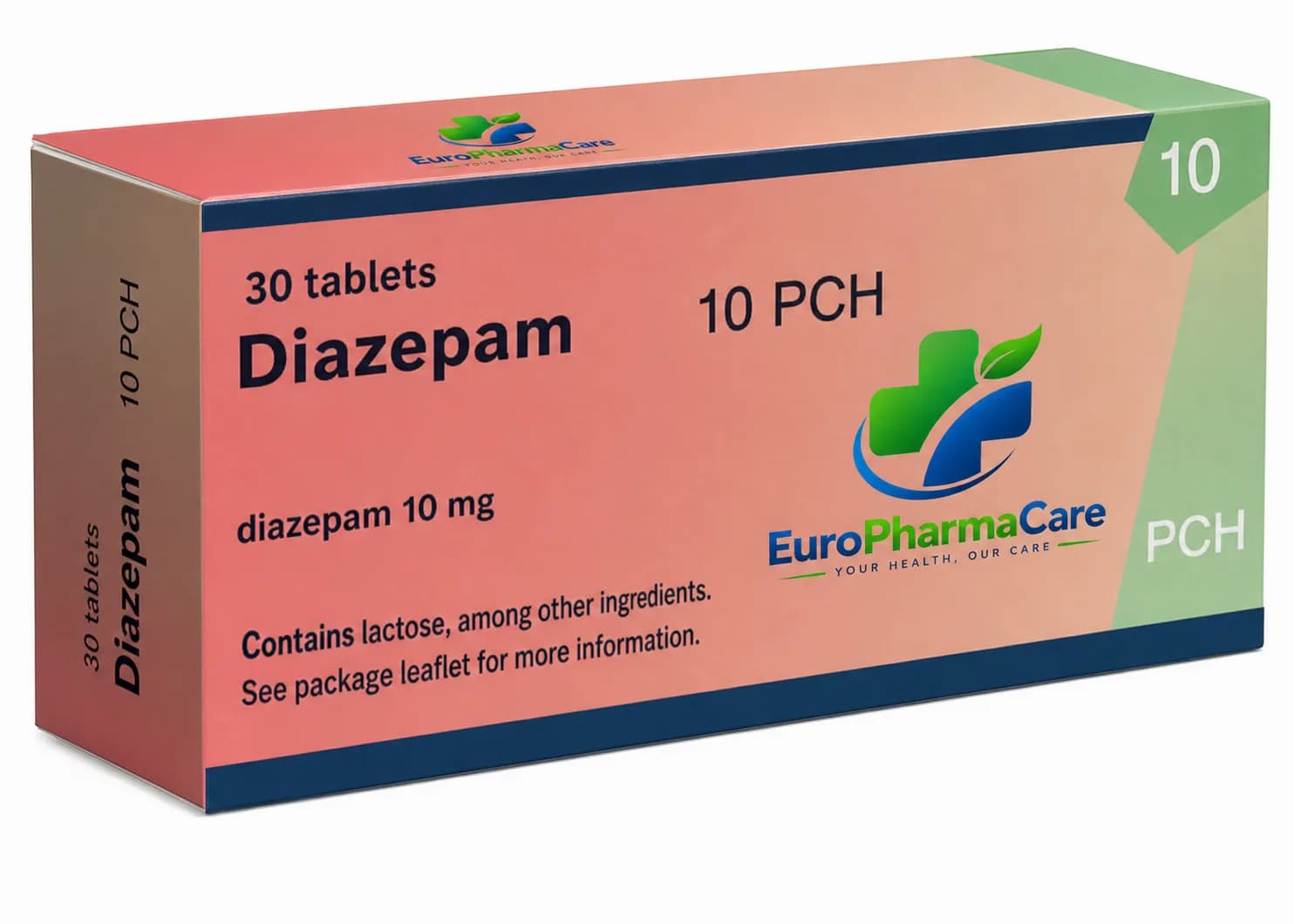 Diazepam PCH 10mg medicine packaging