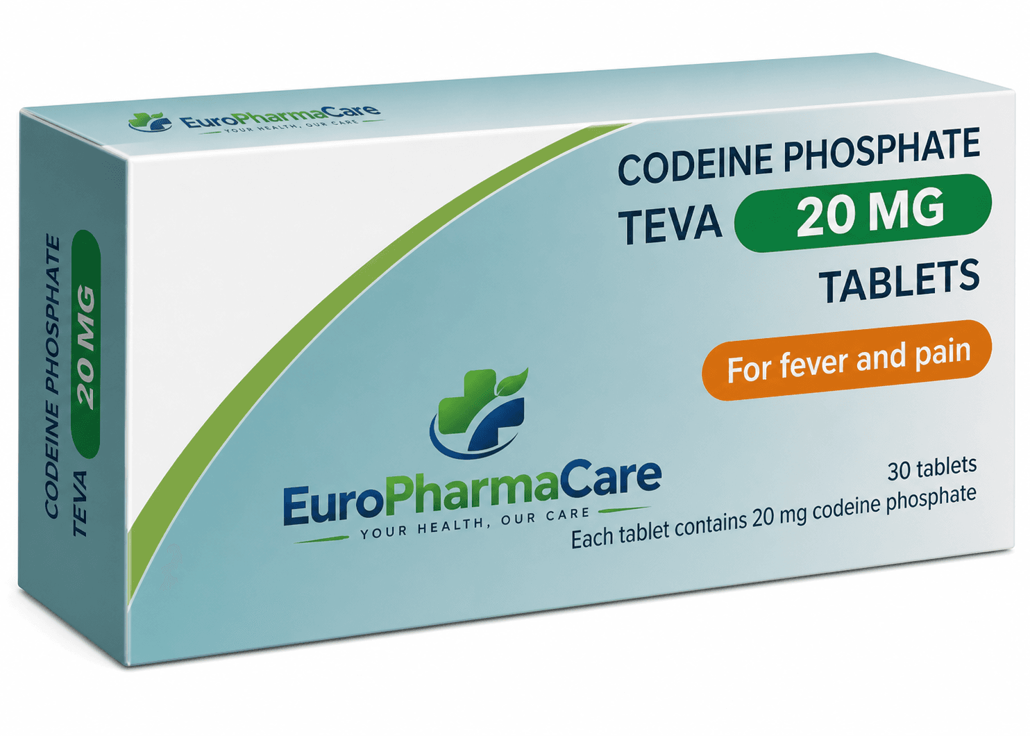 Codeine Phosphate 20mg medicine packaging