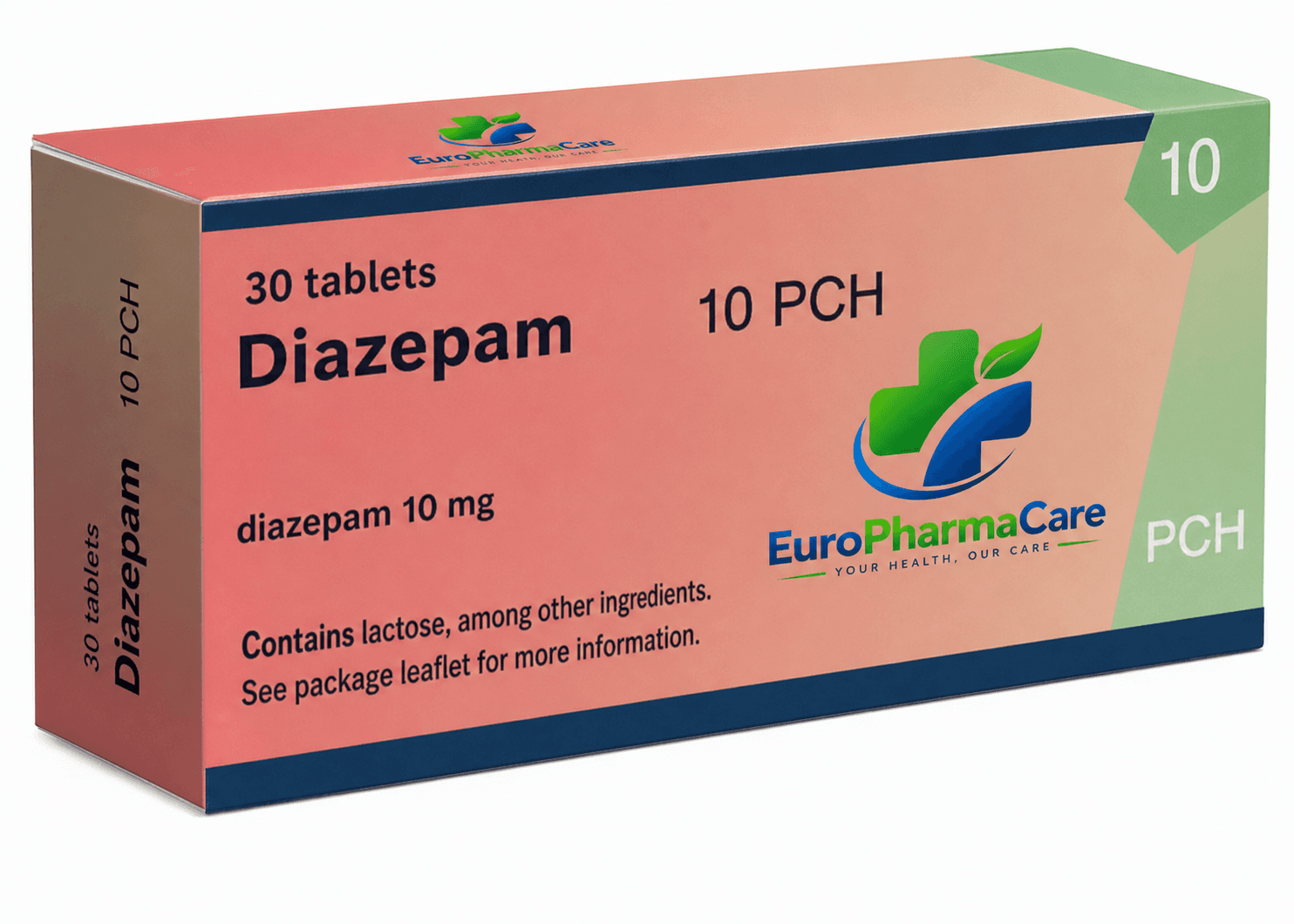 Diazepam PCH 10mg medicine packaging