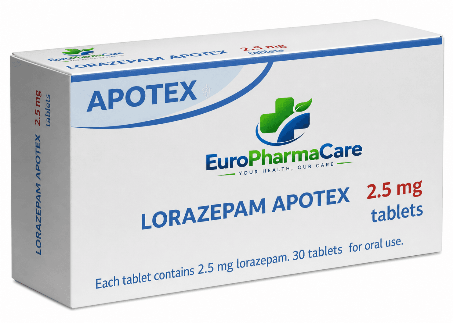 Lorazepam 2.5mg medicine packaging