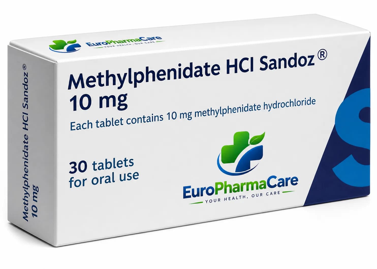 Methylphenidate 10mg medicine packaging
