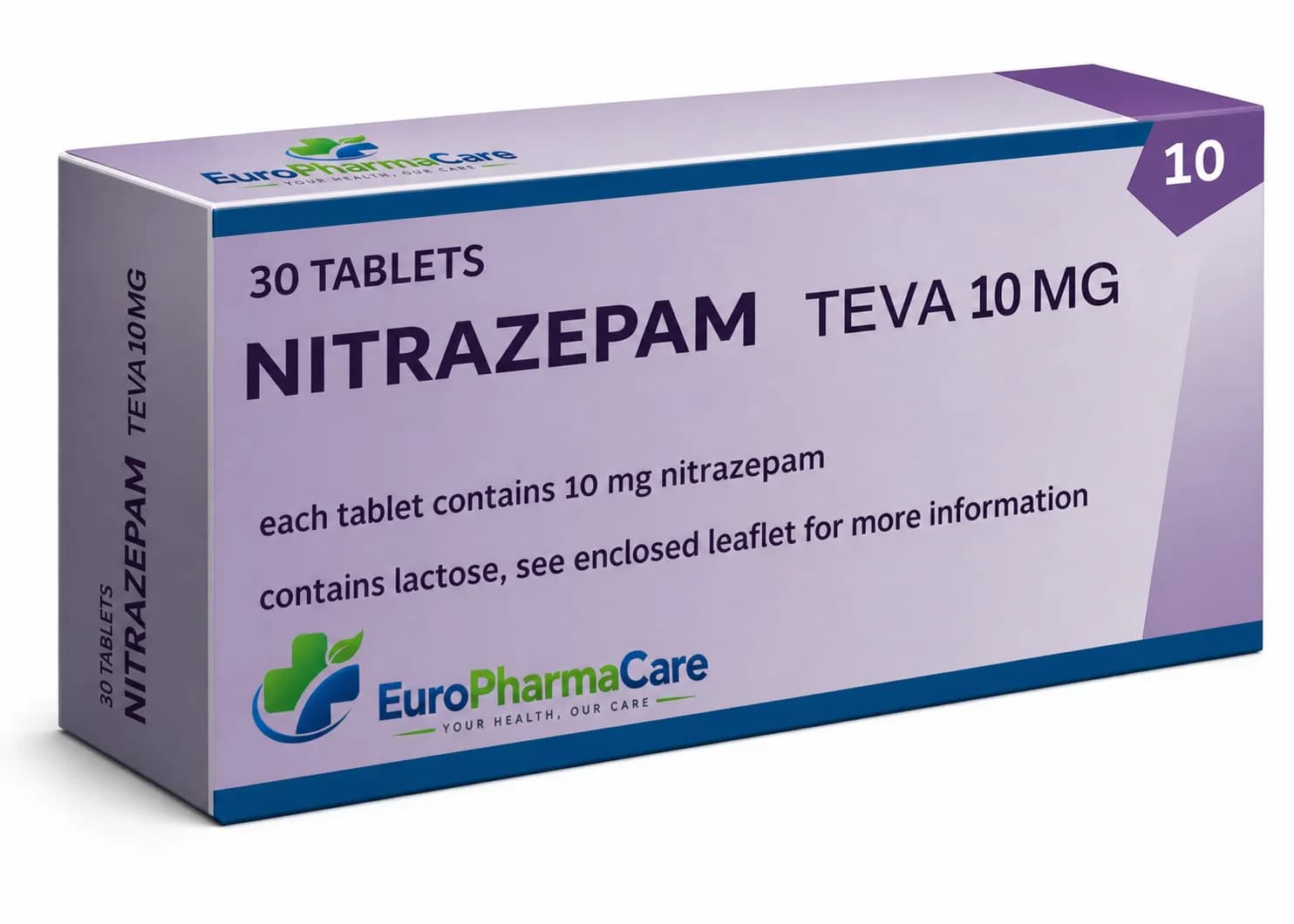 Nitrazepam Teva 10mg medicine packaging