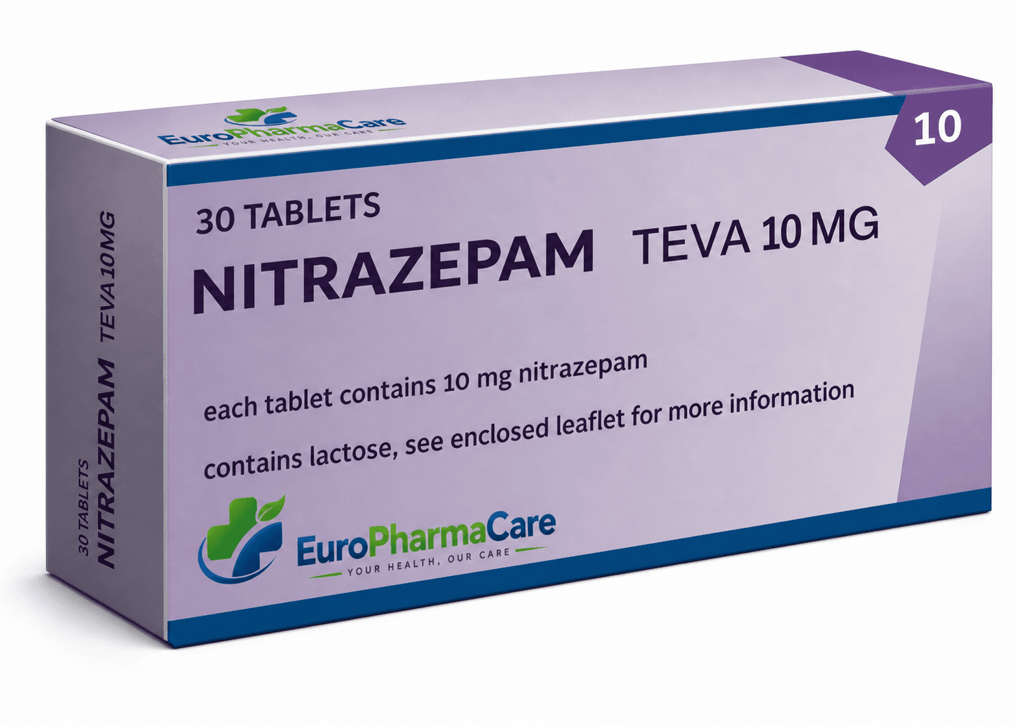 Nitrazepam Teva 10mg medicine packaging