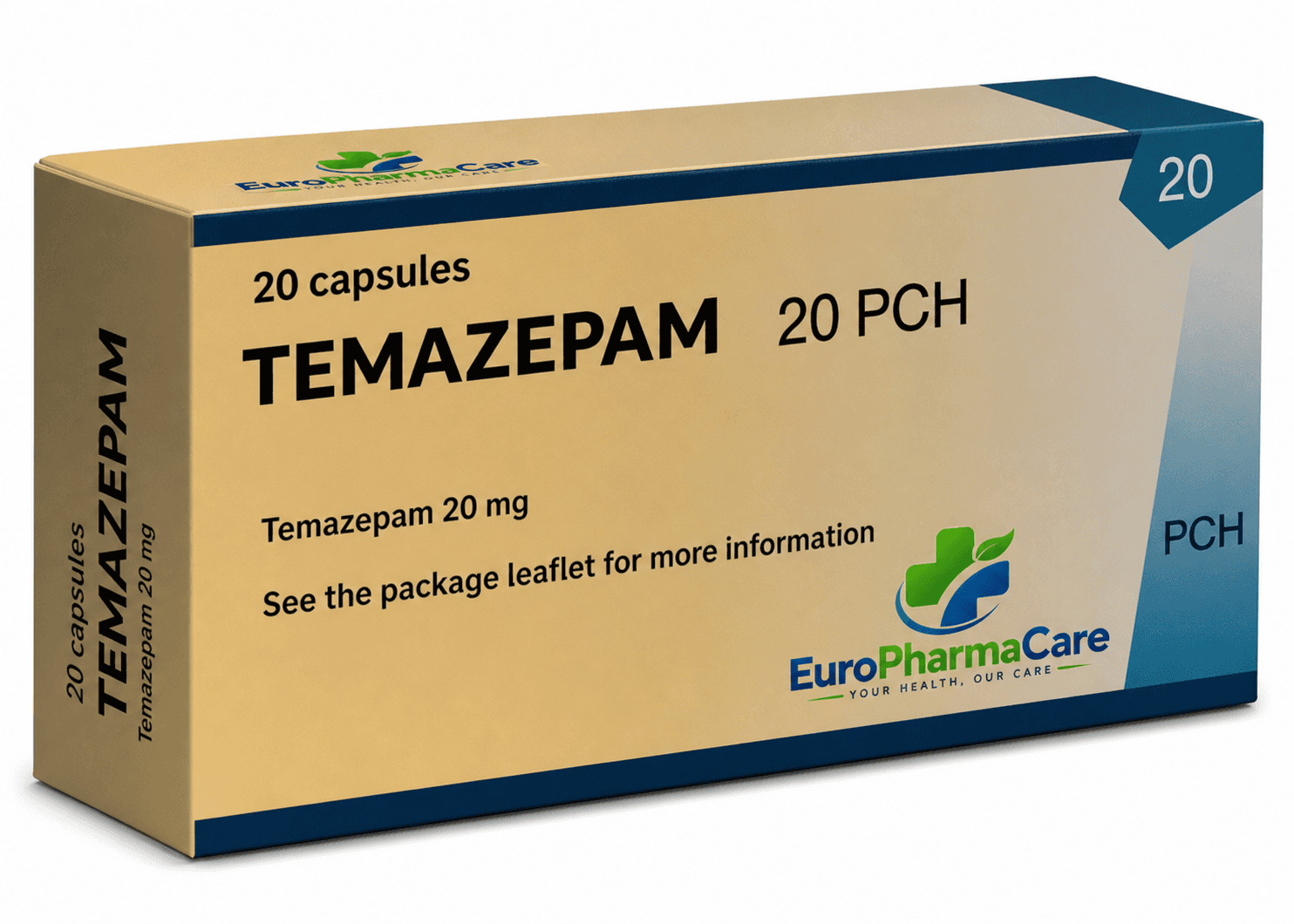 Temazepam PCH 20mg medicine packaging