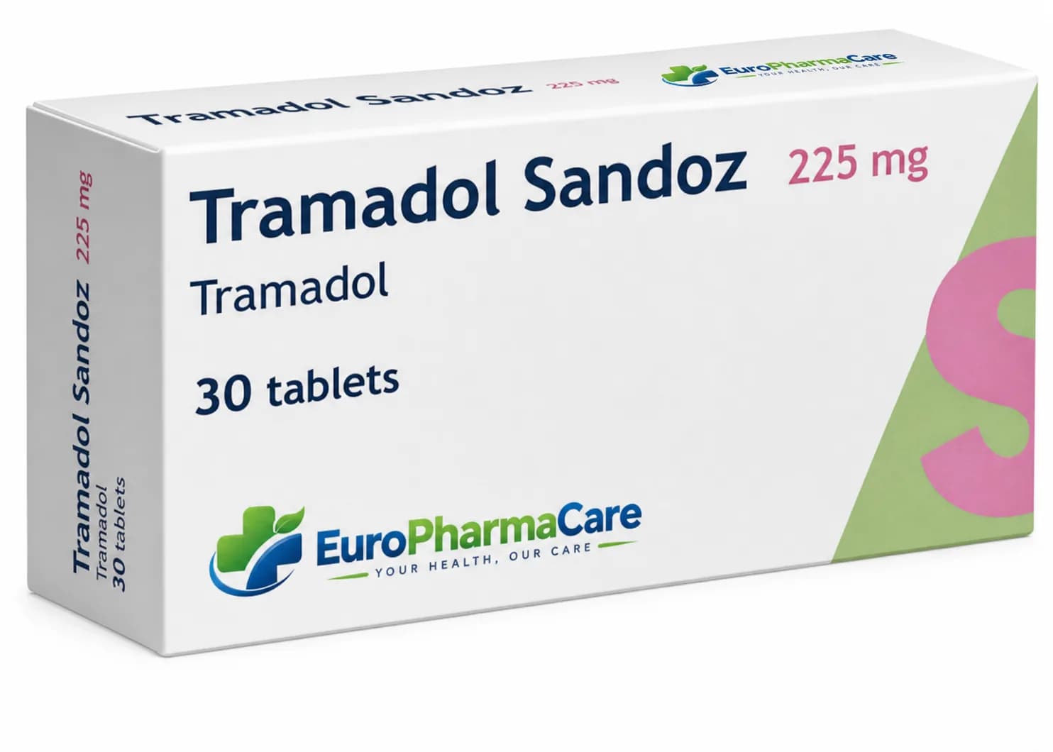 Tramadol Sandoz 225mg medicine packaging