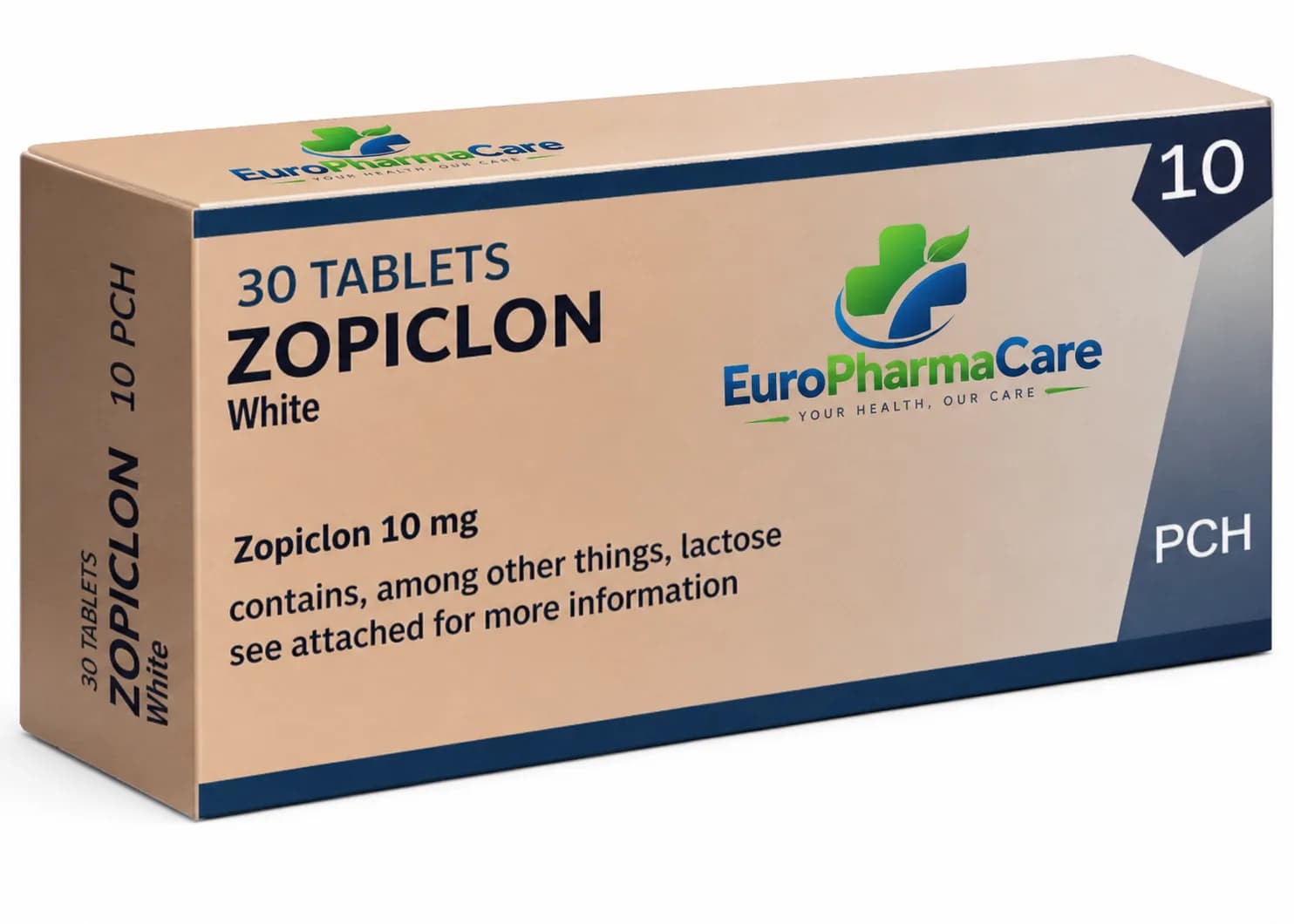 Zopiclon White 10mg medicine packaging