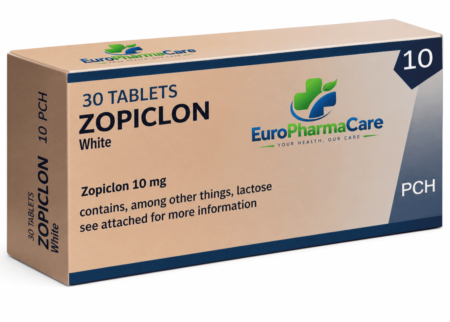 Zopiclon White 10mg medicine packaging