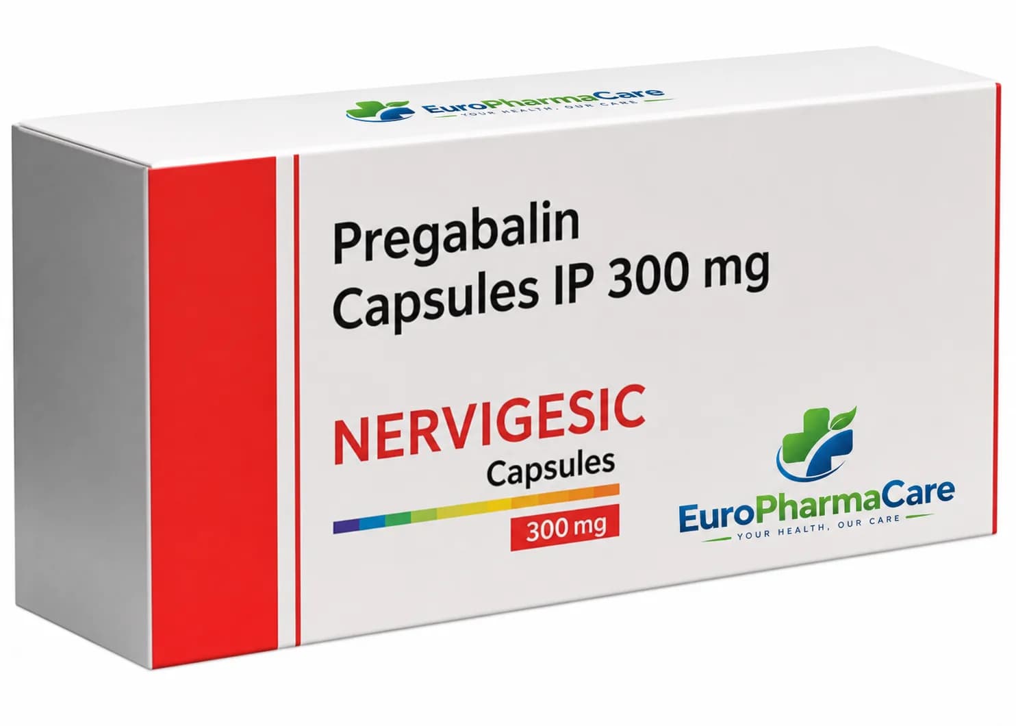 Pregabalin Nervigesic 300mg medicine packaging